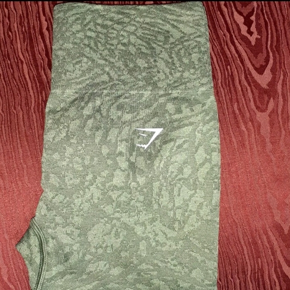 Gymshark Seamless Leggings Army Green Size XS Yoga Workout Running Gym - Picture 6 of 15